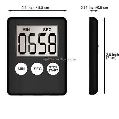 China Sustainable LCD Display Mini Digital Kitchen Timer With Back Magnet for sale