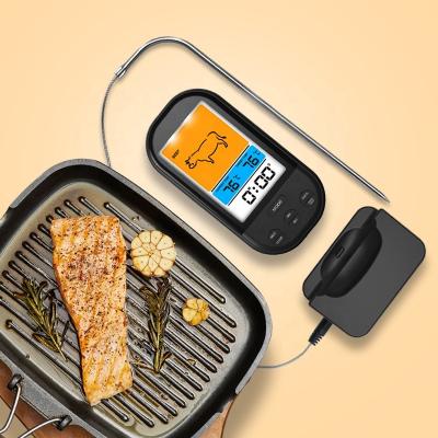 China Kitchen Thermometers LCD Display Wireless Remote BBQ Meat Chicken Cooking Thermometer for Smoker, Food, Grill for sale