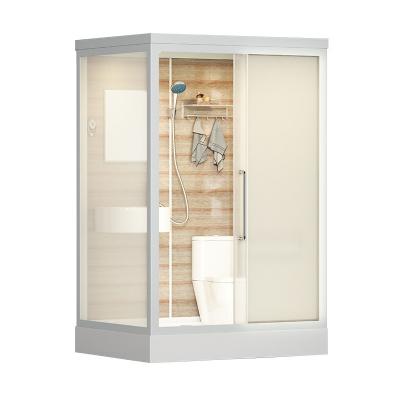 China Modern Pivot Portable Enclosure Tempered Glass Cubicle Room 2 Sided Glass Shower Cubicle Bathroom Door Cabin for sale