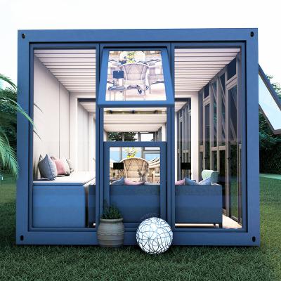 China Modern New Model Aluminum Prefabricated Homes Luxury Prefab House Beach Home Sun Room Glass House Outdoor for sale