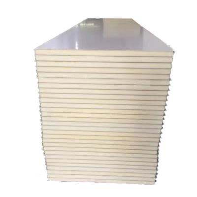 China Modern Cheap Price Polyurethane Rock Wool Sandwich Panel 50mm Pu Sandwich Exterior Wall Panels for sale