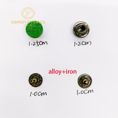 China Viable Wholesale Custom Gunmetal Accessories Metal Snap Button Alloy Iron Press Clothing Jeans Bottom for sale