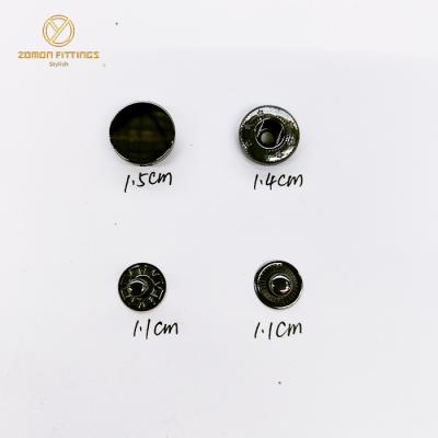 China Sustainable Decorative Accessories Designs Alloy Round Cover Scloth Press Metal Custom Snap Buttons for sale