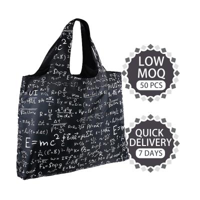 China Black Extendable OEM shopping bag folding bag waterproof shopping tote bag for sale