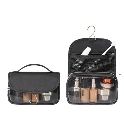 China Branded PU beauty woman bag big cosmetic bag Waterproof TPU Transparent Beauty Bag for sale