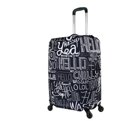 China Hot selling patch design trolley luggage cover suitcase protector for sale