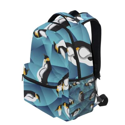 China New design waterproof peguin print back to school backpack bags for kids for sale