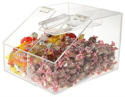 China Double Compartment Acrylic Bulk Candy Dispenser Eco - Friendly for sale