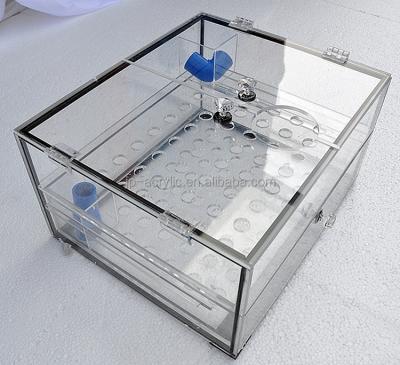 China Large Sustainable Wet And Dry Box Design Acrylic Aquarium Separator With Drawer for sale