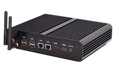 China Highest Performance 5th Generation I7 4500u Mini PC with Dual LAN Dual HDMI and Fiber Port for sale