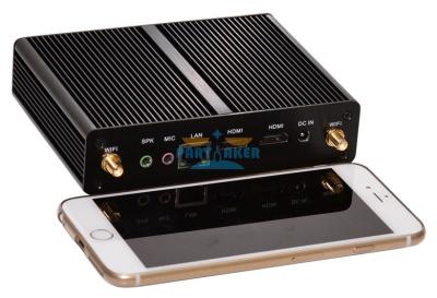 China RAM / SSD Fanless Baytrail PC Fanless Mini Computer Supports Dual HD Output for sale