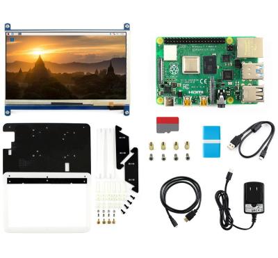 China Use to program Waveshare Raspberry Pi 4 B 4GB 8GB Display Model Kit with 7inch Capacitive LCD Power Adapter USB Cable for sale