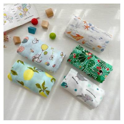 China PORTABLE RTS Bamboo Best 70 30 Cotton Muslin Wraps Muslin Wrap Printed Blanket Wrapping Blankets Baby Muslin Softness Newborns for sale