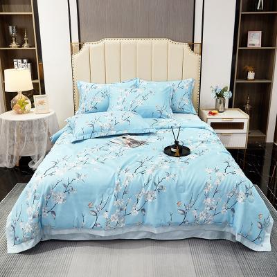 China 2022 Organic Hot Selling Comforter Bed Sets Cool Soybean Fiber Summer Comforter Comforter Set 4 Piece Queen Size Comforter Set Thin Cover Washable for sale