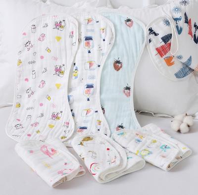 China Factory Wholesale Custom Cotton Baby Gauze Organic Bamboo Towel Breathable Washable Burp Tissue Muslin Burp Tissues For Baby for sale