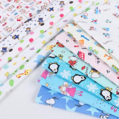 China Woven Organic Top Printing Spot Pulled Flannel Fabric 100 Cotton Flannel Cloth Cotton Flannel Printed Fabric For Baby Blanket for sale