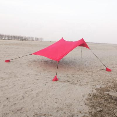 China Light weight 2*1.7M/2*2.1M /3*3M Factory direct fabric portable sunshade LK with sand anchor camping summer beach outdoor tent for sale