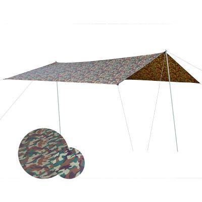 China Anti UV Waterproof Tarpaulin 290*450cm Camouflage Sun Shelter Camping Climbing Outdoor Tent. for sale