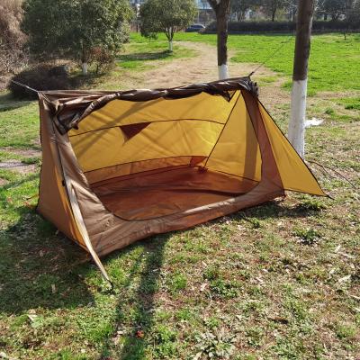 China 210T PU3000MM POLYESTER 1 - 2 Person Camping Tent Lightweight Hiking Adventurers 3 Season Portable Ultralight Factory Direct for sale