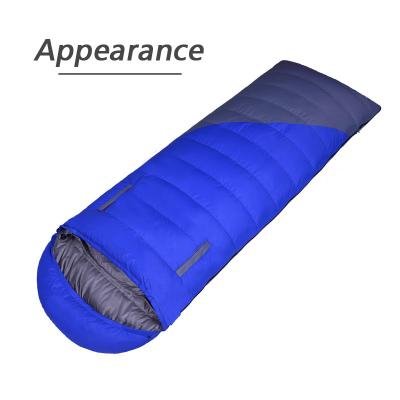 China 1000G Cold Weather Envelope Walking Type Camper Enhancing Travel Ripstop Compact Lightweight Hollow Cotton Filler Envelope Sleeping Bag for sale