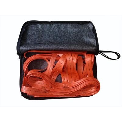 China 2.8M+5M Flexible Portable Elastic Kinetic Belt Rescue Snatch Truck Race Car Vehicle Heavy Duty Easy Carry Recovery Tow Rope MUD for sale