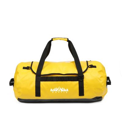 China Duffel 90L Duffel Bag Waterproof Waterproof Backpack Travel Dry PVC Tarpaulin With Durable Backpack And Handles for sale