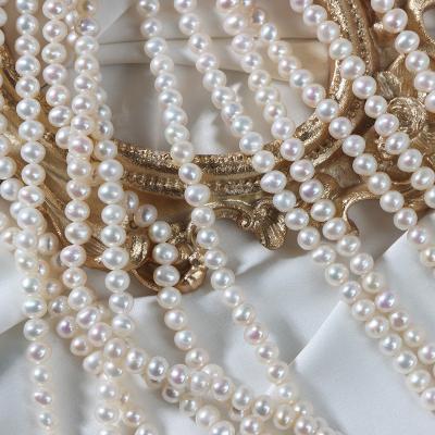 China Jewelry Making 4.5-5mm Near-Round Natural Freshwater Pearl Jewelry Loose Beads Diy Semi-finished Pearl Accessories Jewelry Making for sale