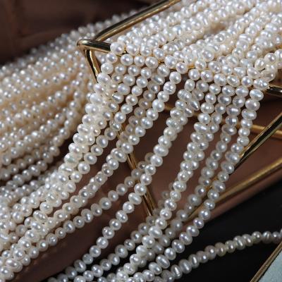 China Jewelry Making Wholesale Small Beads Slightly String Half Full Naked Natural Freshwater Pearls Beads Diy Jewelry Accessories 3-3.5mm for sale