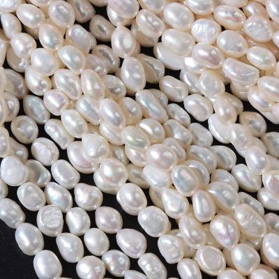 China Jewelry Making 8mm Straight Hole Light Double Sided Shaped Half Full Pearl Necklace Girls Jewelry And Hair Accessories for sale