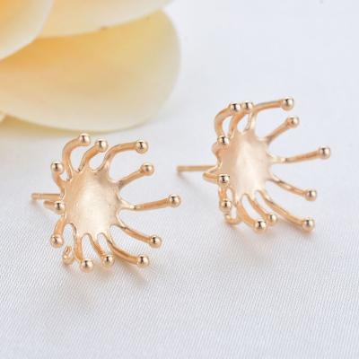 China Diy Jewelry Accessories Wholesale Handmade Real Gold Stamen Earrings Diy Earring Fashion Accessories Electroplating Women for sale