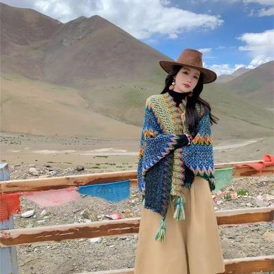 China Medium length winter best-selling women's scarf ethnic shawl, for travel photography and keeping warm as a blanket for sale