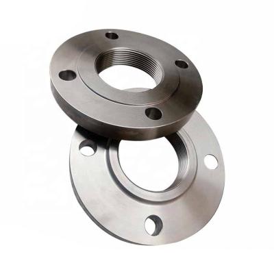 China Custom Construction ASTM Stainless Steel Threaded Flange Forged Threaded Pipe Fittings Inox Corrosion Resistant Flange for sale