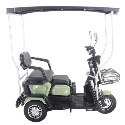 China Factory supply 3 passenger three wheel electric tricycles bike 500W electric tricycle for adults for sale