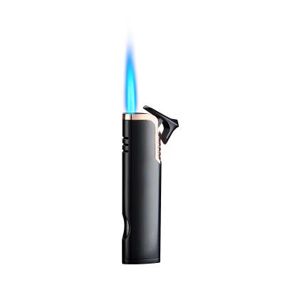 China Custom Double Fire Custom Windproof Promotional Torch Refillable Butane Gas Refillable Gas Lighter Stylish Cool Windproof Flame Torch for sale