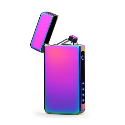 China Minimalist OEM USB Flameless Rechargeable Plasma Lighter Windproof X Pulse Radiate Dual Arc Lighter for sale