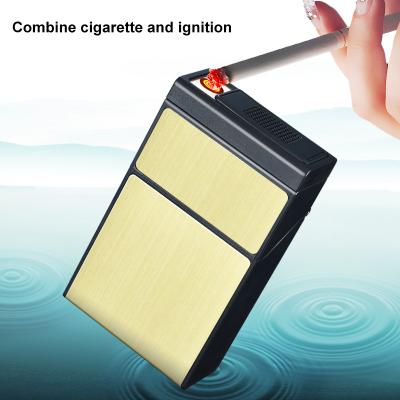 China American style usb rechargeable lighter with 20pcs cigarette holder designer cigarette box for sale