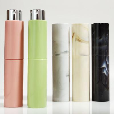 China 10ml 20ml Mini Refillable 8ml Marble Atomizer Perfume Bottle Cosmetic Empty Portable Plastic Colorful Spray With Box for sale