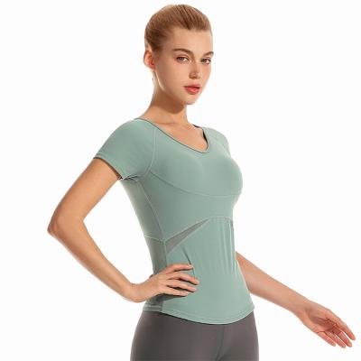 China Fashion Breathable Yoga Shorts Sleeve Tops Variety Of Colors Yoga Shorts Sleeve Tops Summer Yoga Clothes for sale