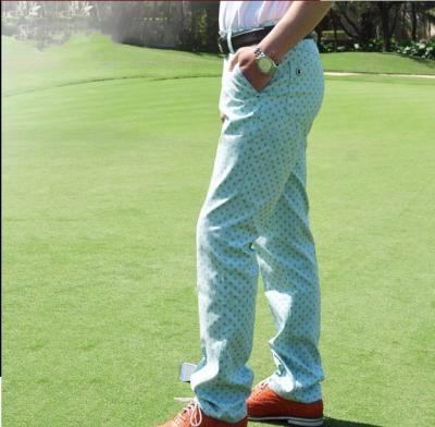 China plaid Autumn Fall Stretch Breathable Anti-wrinkle Golf pants dry slim fit golf pants wholesale OEM golf pants men for sale