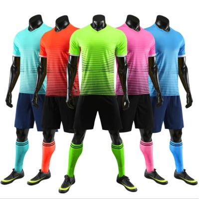 China Breathable 100% Polyester Men's Soccer Uniform Smooth Elastic Mens Adults Set Team Sportswear Training Sports Jersey Rugby American Football Wear for sale