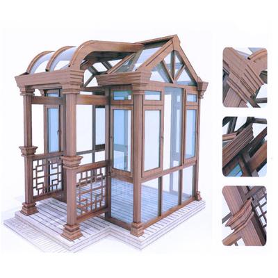 China Modern Aluminum European Garden Solarium Wind Insulation Solarium Garden House Room Heavy Duty Glass Customization for sale