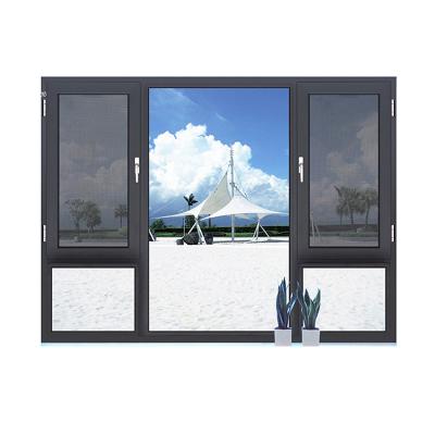 China Modern Aluminum Alloy Doors And Windows Balcony Glazed Casement Window Sound Insulation, Wind And Moth Resistant Doors And Windows for sale