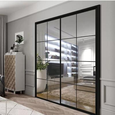 China Modern Tempering Aluminum Interior Silent Glass Folding Sliding Doors For House / Hotel / Project Venue / Meeting for sale