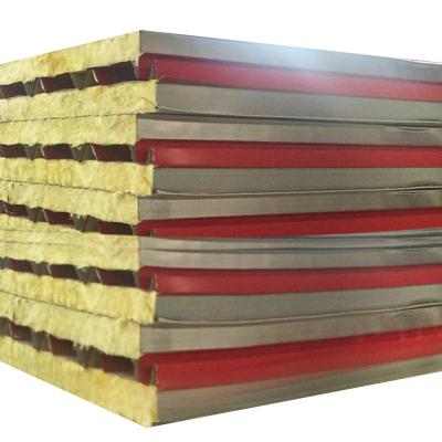 China Waterproof Easy Insulated Soundproof High Quality Sandwich Panel Rock Wool Sandwich Panel Clean Room High Quality Sandwich Panel for sale