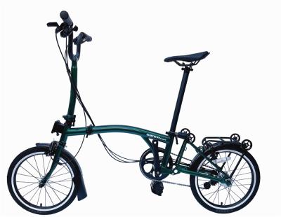 China Hot sale stock16 inch folding bike chrome popular inner external speed S/M molybdenum steel 3 2 bar folding bike for sale