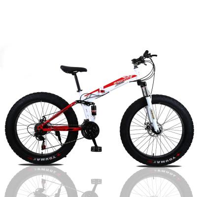 China Popular/Classic Ready To Board 20 Inch Carbon 20x4.0 Full Suspension Foldable Bicycle Fat Bike 20 20 Inch Mountain Bike for sale