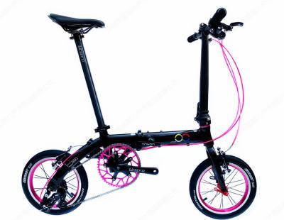 China 412 Popular Eight Week Single Speed ​​14 Inch 16 Inch Outside Three Speed ​​Portable Folding Bike for sale