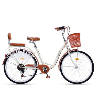 China Popular Classic 7 Speed ​​Bike Retro Bicycle China Vintage Woman City Lady Bike for sale