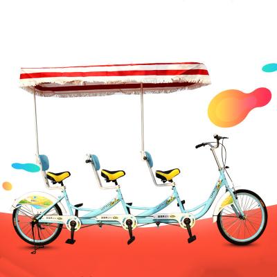 China New style steel three seater safety bike for three person bicycles bicycles tandem bicycle touring for sale