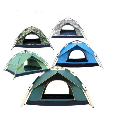 China Diagonal tying type camping tent single double tent outdoor wind and rain thickening free double tent for sale